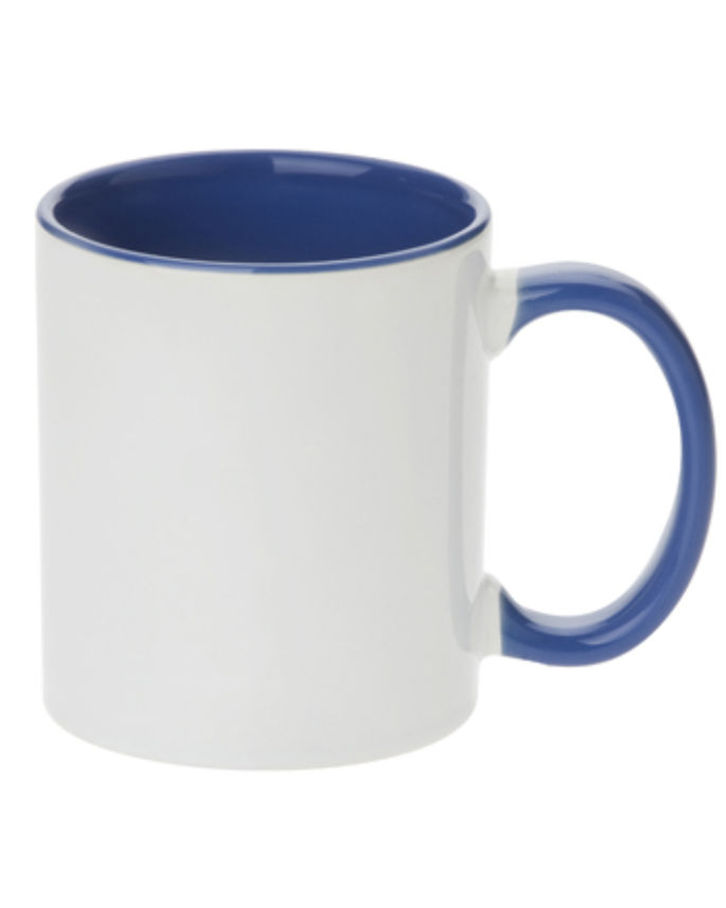 two tone blue mug