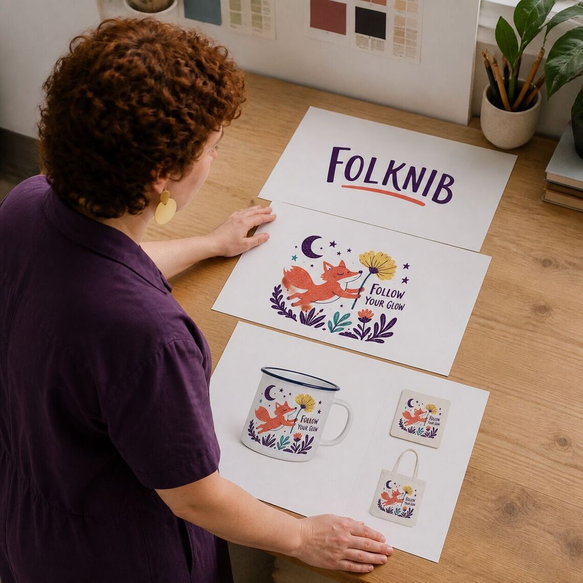 Independent designer preparing a focused digital product portfolio