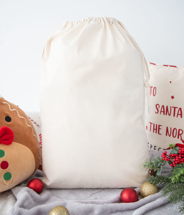 Christmas Cotton Santa Sack