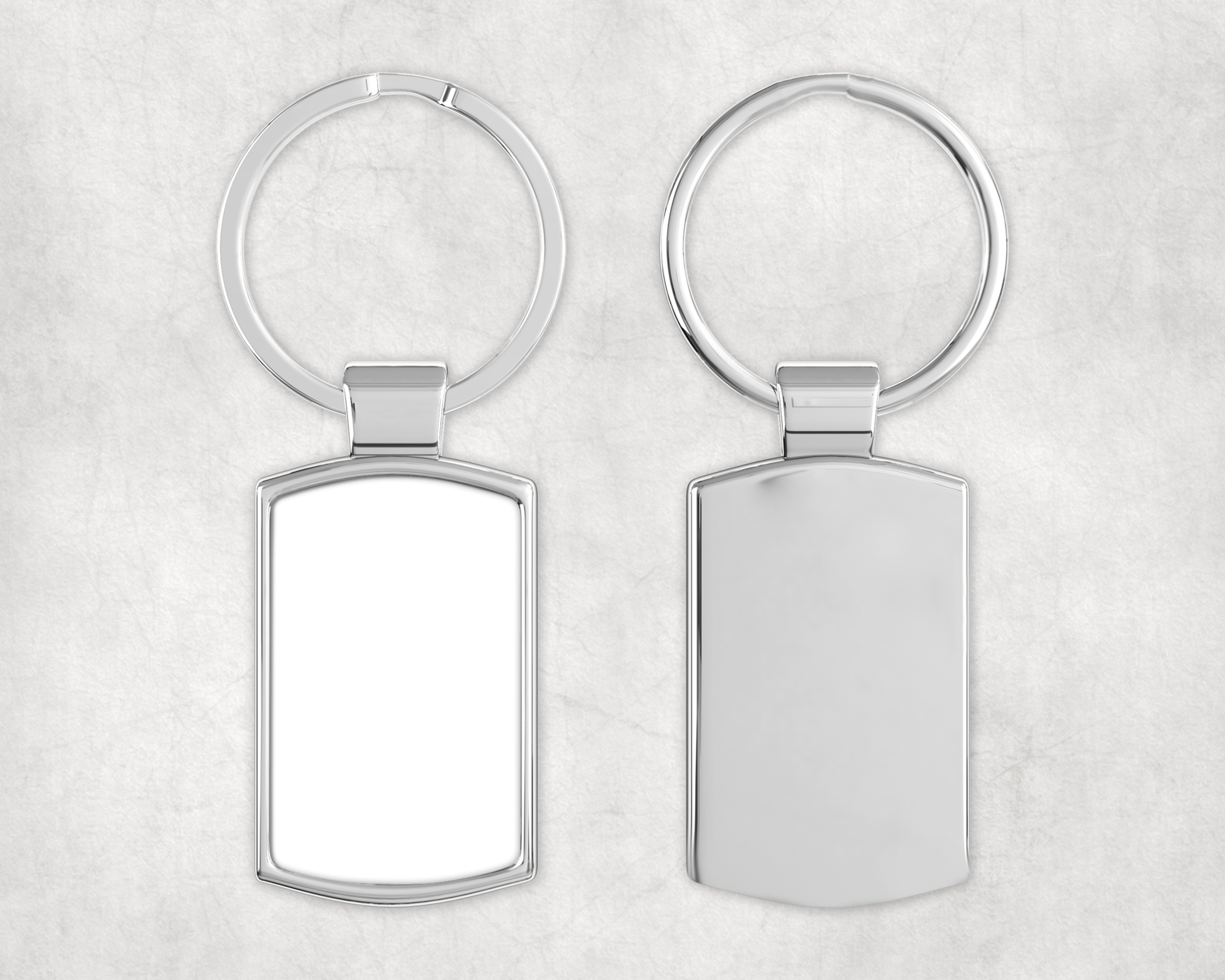 Oblong Metal Keyring