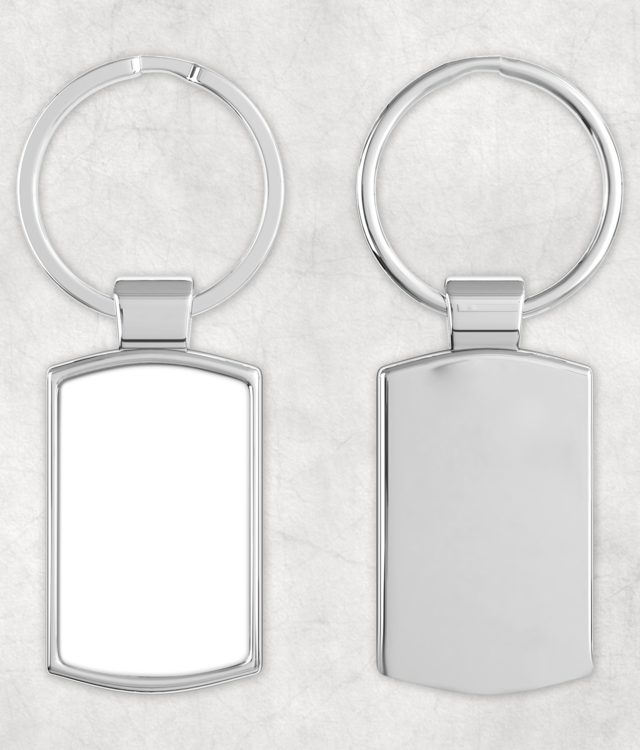 Oblong Metal Keyring