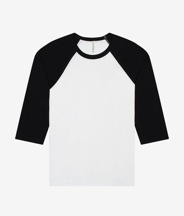 Bella+Canvas 3200 Unisex 3/4 Sleeve Baseball Tee