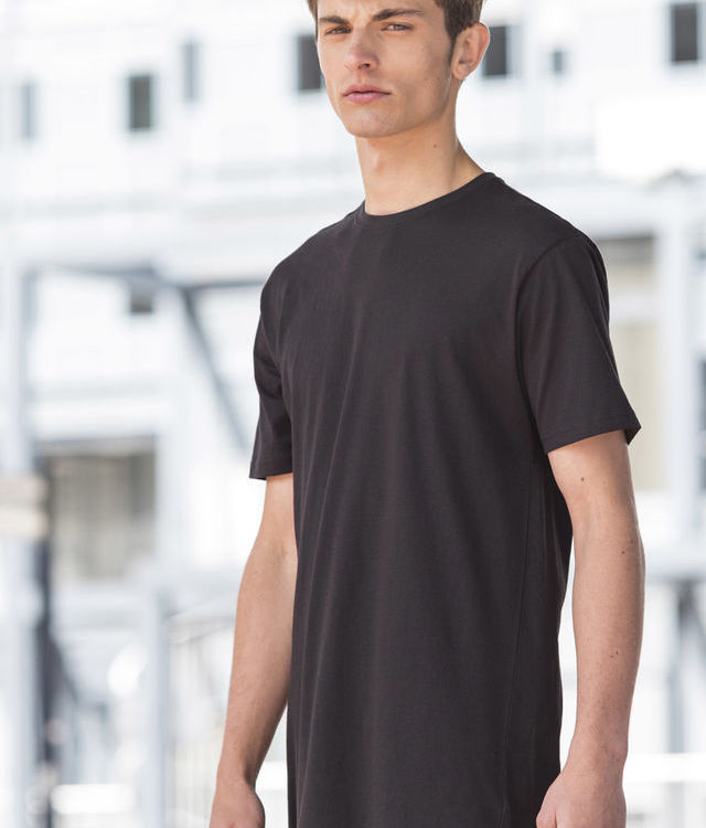 SF258 Men's Longline T‑Shirt With Dipped Hem