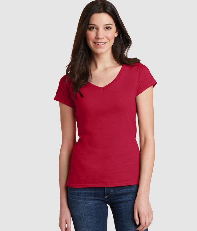 Gildan SoftStyle® Ladies V Neck T‑Shirt